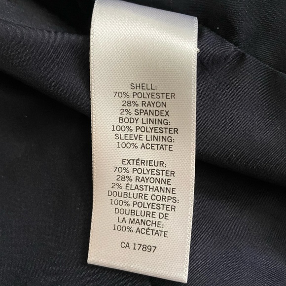 Banana Republic Navy Blue Stripped Women’s Blazer Slim Fit Size 4 - Picture 2 of 7